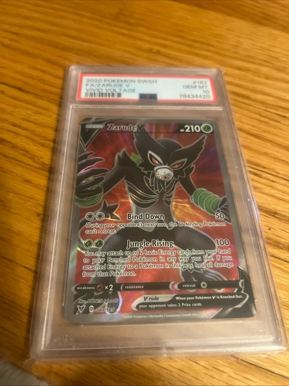 Pokemon TCG Zarude Vivid Voltage Full Art V PSA Gem Mint 10 - Picture 2 of 5